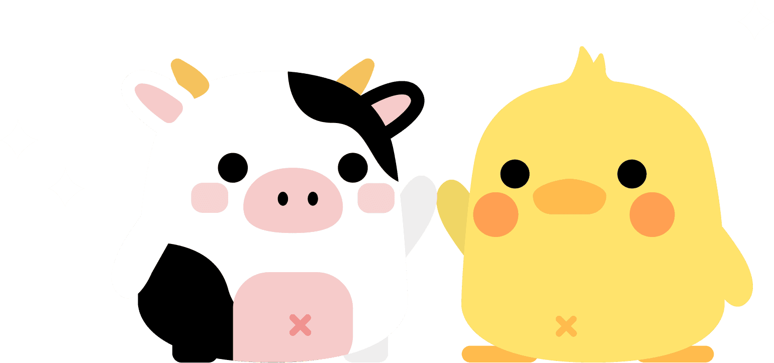 Cow and duck